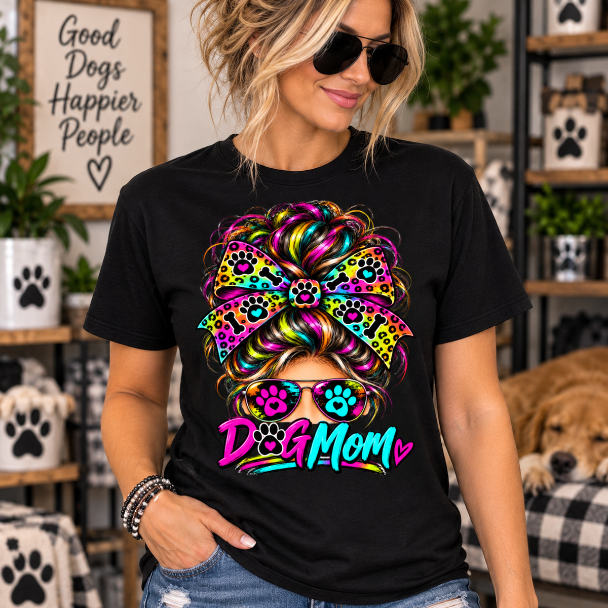Neon Dog Mom