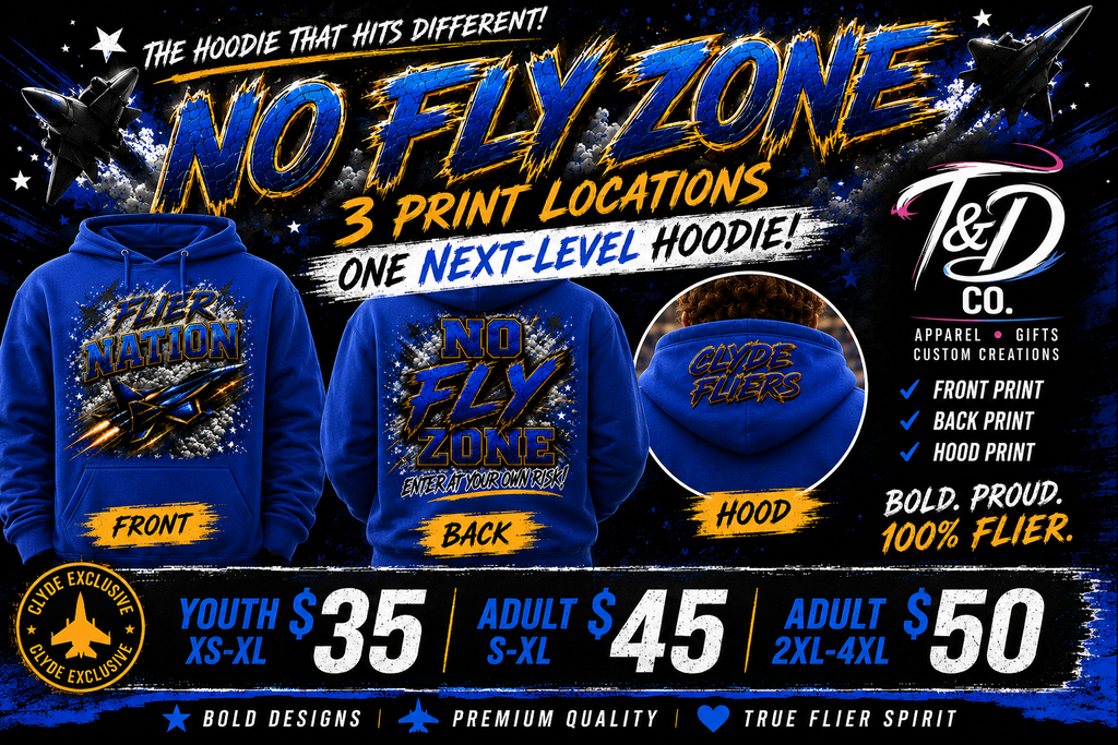 Clyde Fliers | Flier Nation – No Fly Zone Hoodie