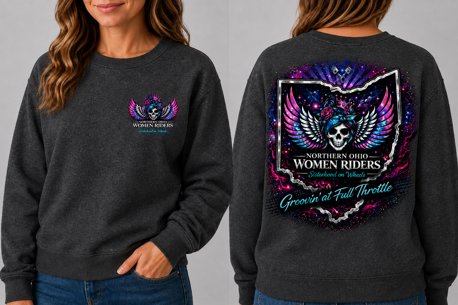 NOWR Crewneck Sweatshirt - Groovin' at Full Throttle
