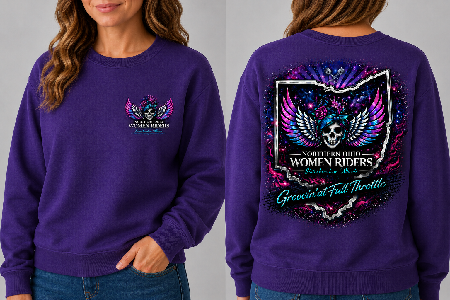 NOWR Crewneck Sweatshirt - Groovin' at Full Throttle