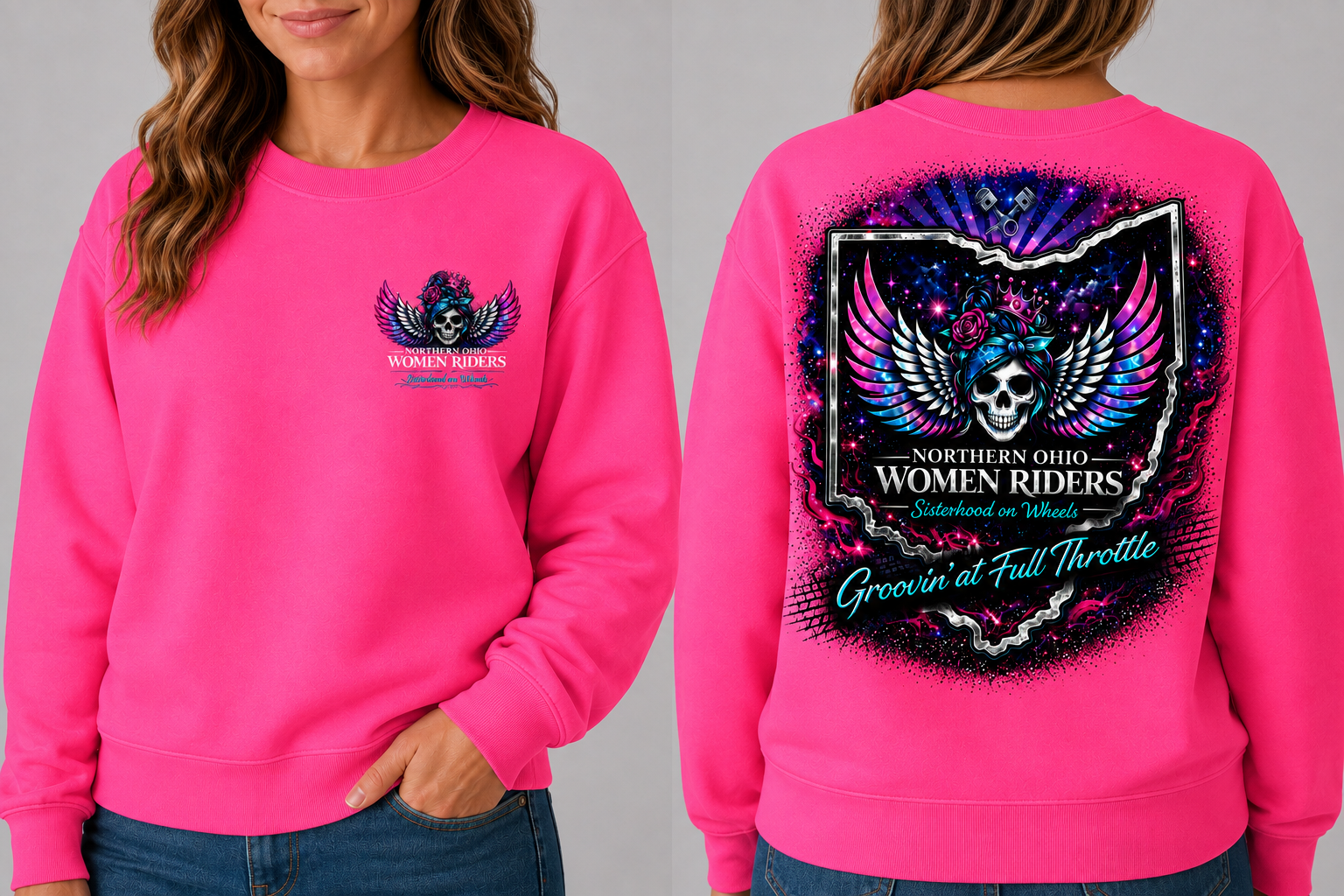 NOWR Crewneck Sweatshirt - Groovin' at Full Throttle