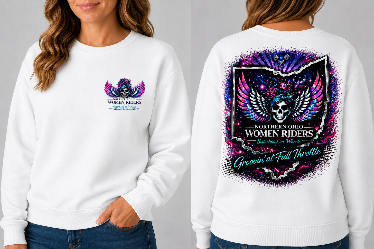 NOWR Crewneck Sweatshirt - Groovin' at Full Throttle