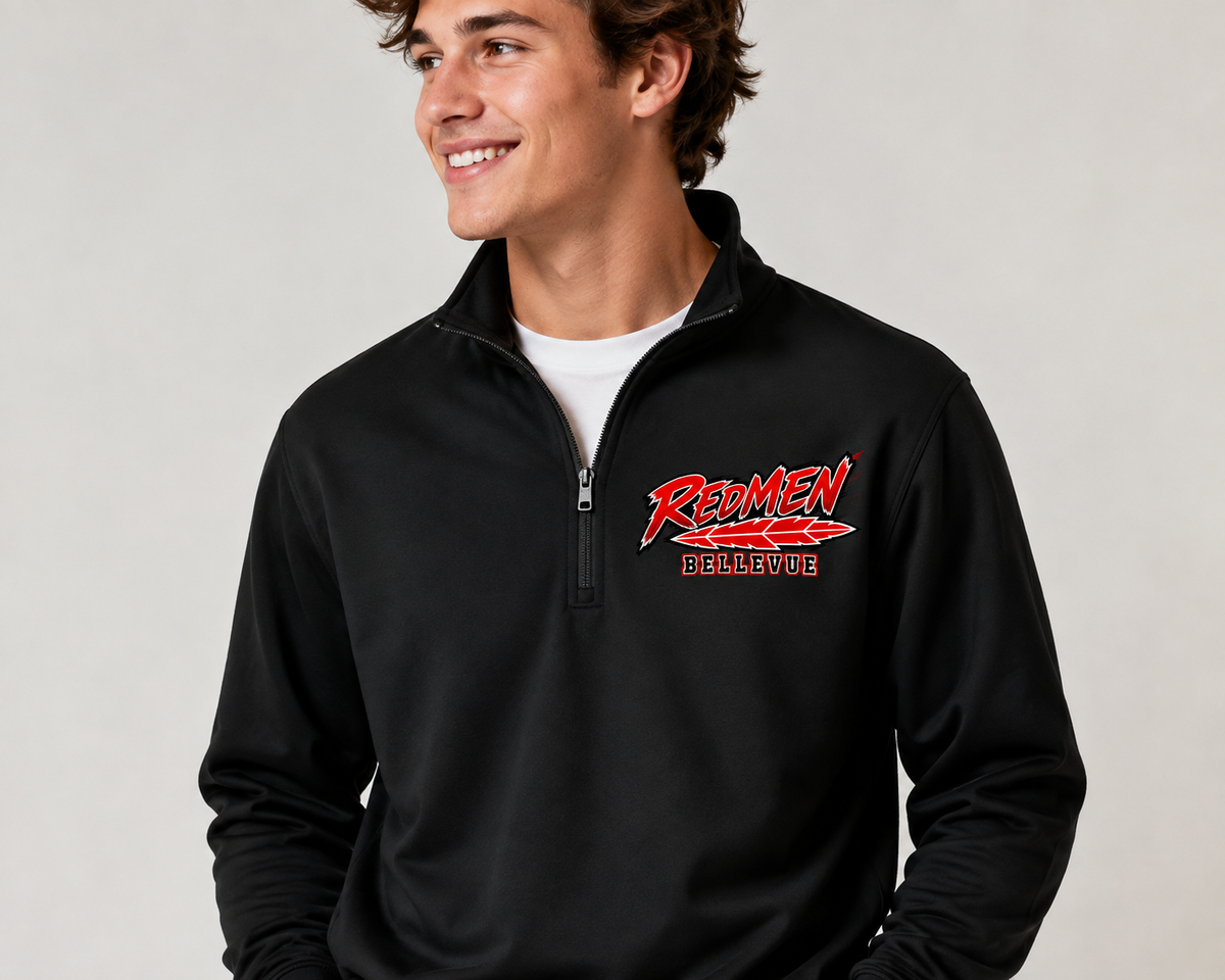 Bellevue Redmen | Redmen Rush | 1/4-Zip Pullover Sweatshirt