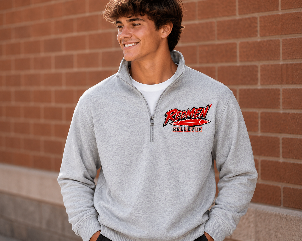 Bellevue Redmen | Redmen Rush | 1/4-Zip Pullover Sweatshirt