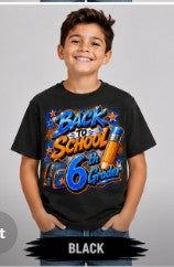 Back to School Blue & Orange 6th Grader