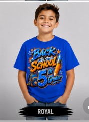 Back to School Blue & Orange 5th Grader
