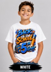Back to School Blue & Orange 5th Grader