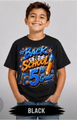 Back to School Blue & Orange 5th Grader