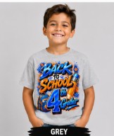 Back to School Blue & Orange 4th Grader