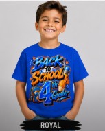 Back to School Blue & Orange 4th Grader