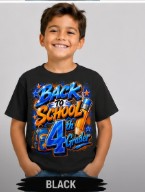 Back to School Blue & Orange 4th Grader