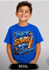 Back to School Blue & Orange 3rd Grader