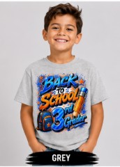 Back to School Blue & Orange 3rd Grader