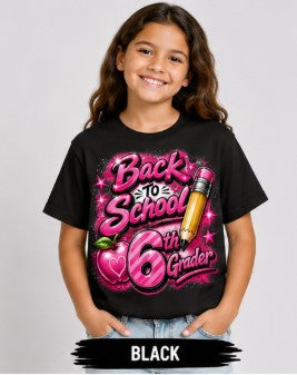 Back to School Pink 6th Grader