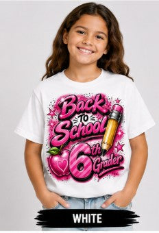 Back to School Pink 6th Grader