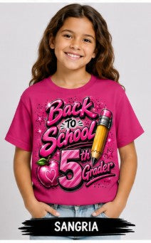 Back to School Pink 5th Grader