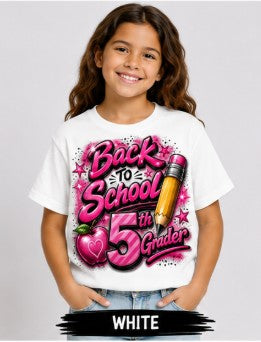 Back to School Pink 5th Grader