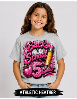Back to School Pink 5th Grader