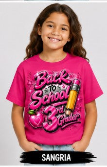 Back to School Pink 3rd Grader