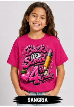 Back to School Pink 4th Grader