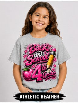Back to School Pink 4th Grader