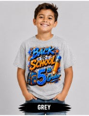 Back to School Blue & Orange 5th Grader