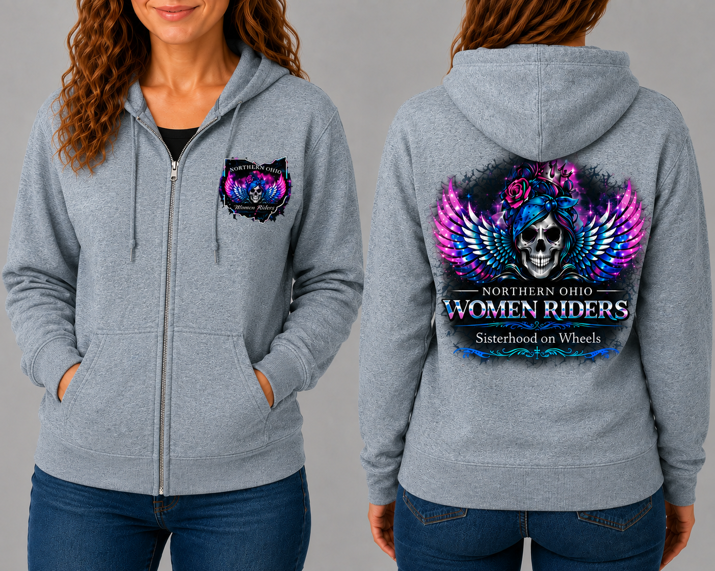 NOWR Zip-Up Hooded Sweatshirt - Signature Design